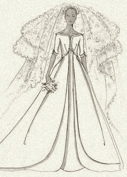 A wedding gown for royalty, by Uffe Frank
