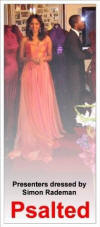 Jolene Martin-Morgan and Vusi Twala, dressed by Simon Rademan