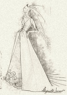 A wedding gown for royalty, by Augusta Jones