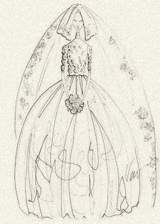 A wedding gown for royalty, by Vera Wang